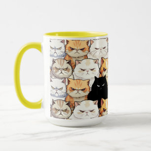 Caneca Funny Colorful Moody Cats Kitten