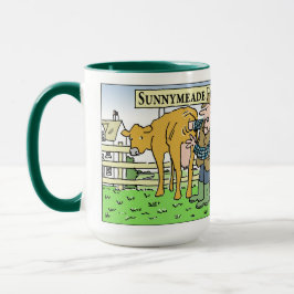 Caneca Funny Dairy Farmer no Dia Aberto da Fazenda