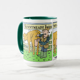 Caneca Funny Dairy Farmer no Dia Aberto da Fazenda