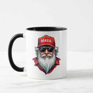 Caneca Funny Donald Trump Papai Noel Claus MAGA Natal