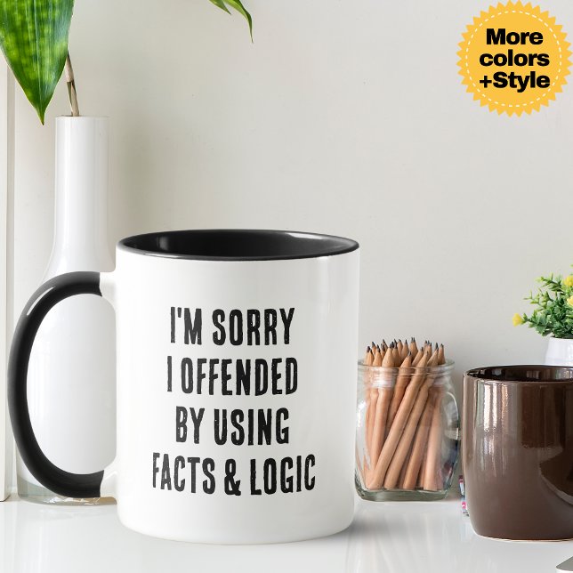 Caneca Funny Facts & Logic Sarcastic Coffee Mug Gift (Funny Facts & Logic Sarcastic Coffee Mug 🎁 )