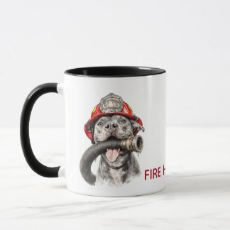 Caneca Funny Firefighter Mug Dog Hose Humor Gift