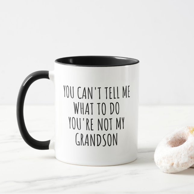 Caneca Funny Grandma Mug You're Not My Grandson (Com Donut)