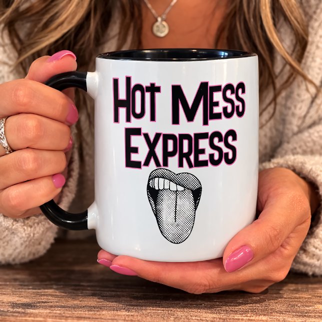 Caneca Funny Hot Mess Express (Criador carregado)