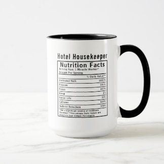 Caneca Funny Hotel Housekeeper Nutrition Facts Worker