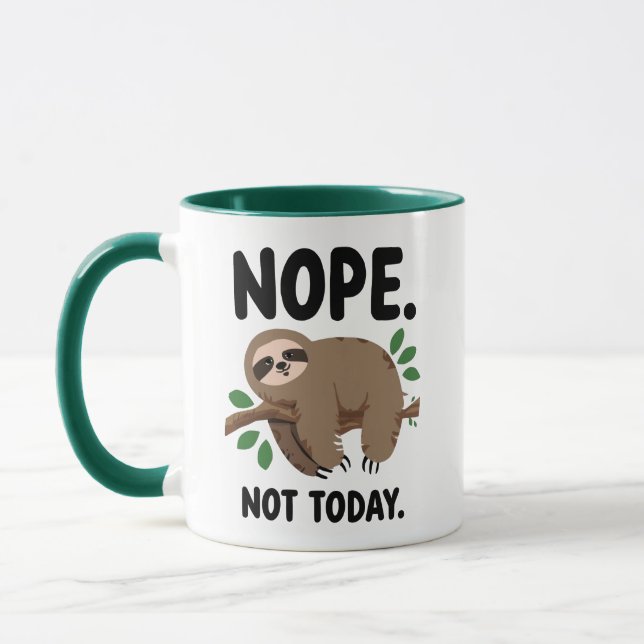 Caneca Funny Introvert Humor with a Lazy Sloth (Esquerda)