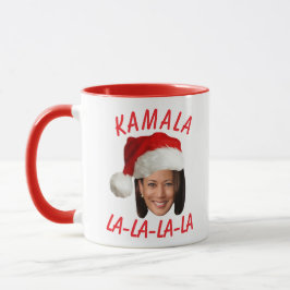 Caneca Funny Kamala Harris Face Papai Noel Natal