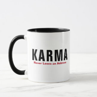Caneca Funny Karma Mug - "Never Loses an Address" Cup