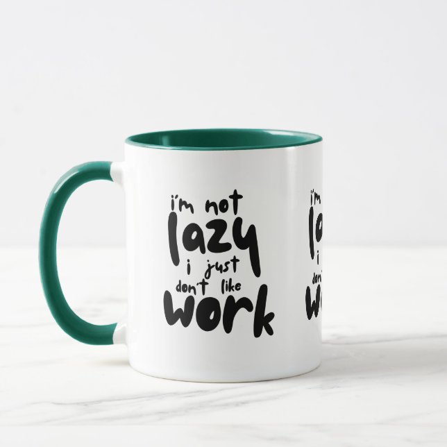 Caneca Funny Lazy Work Sarcastic Office Quote Coffee Mug (Esquerda)