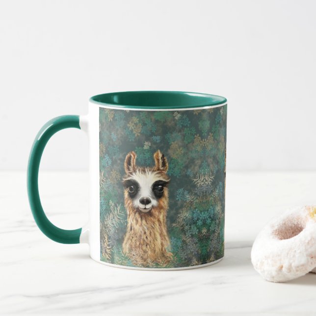 Caneca Funny Llama Coffee Mug (Com Donut)