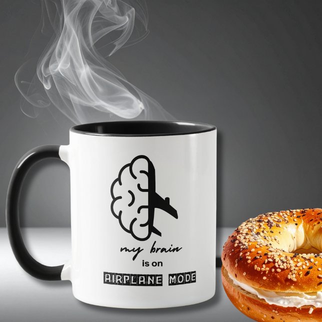 Caneca Funny My Brain is on Airplane Mode Coworker Gift (Criador carregado)