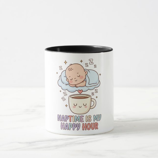 Caneca Funny New Mom Coffee Mug Watercolor Survived Chaos (Centro)