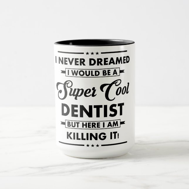 Caneca Funny Occupation/Profession Super Cool Dentist (Centro)
