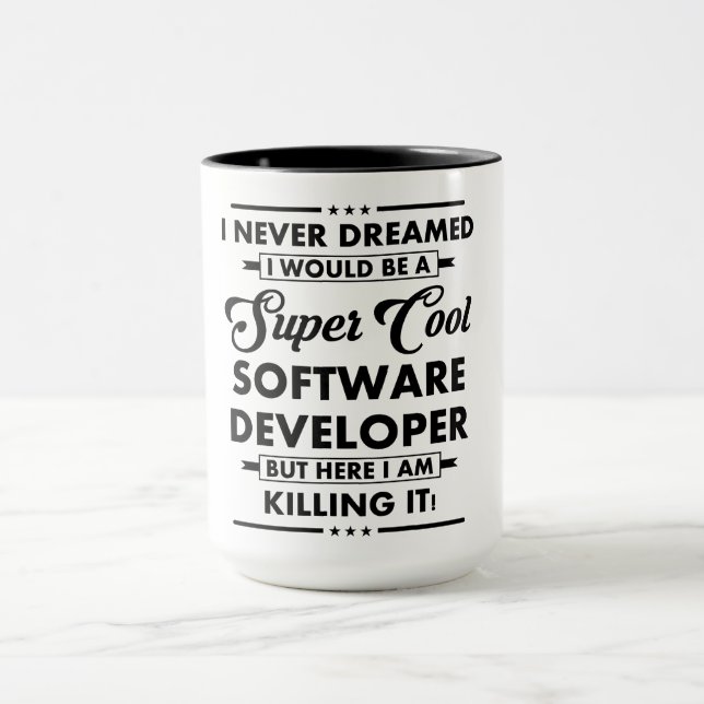 Caneca Funny Occupation/Profession Super Cool Developer (Centro)