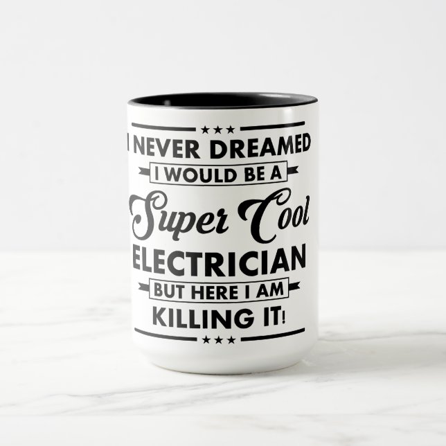 Caneca Funny Occupation/Profession Super Cool Electrician (Centro)