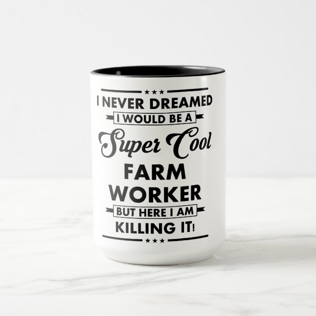 Caneca Funny Occupation/Profession Super Cool Farm Worker (Centro)