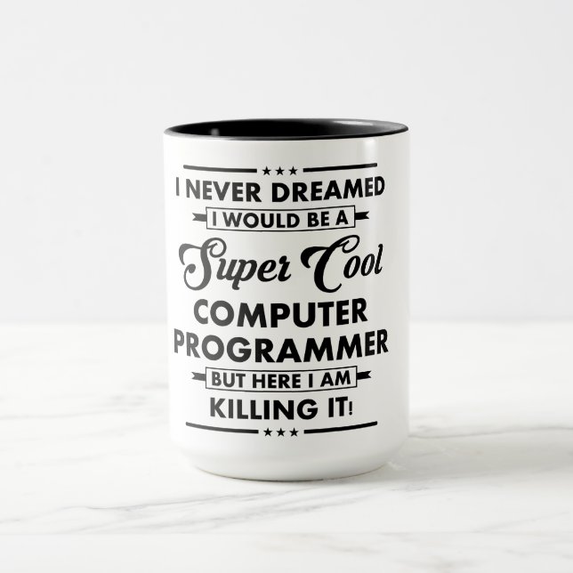 Caneca Funny Occupation/Profession Super Cool Programmer (Centro)