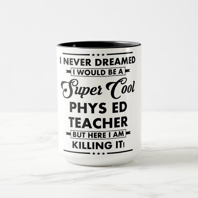 Caneca Funny Occupation/Profession Super Cool Teacher (Centro)