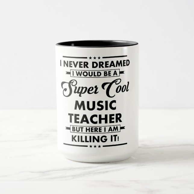 Caneca Funny Occupation/Profession Super Cool Teacher (Centro)