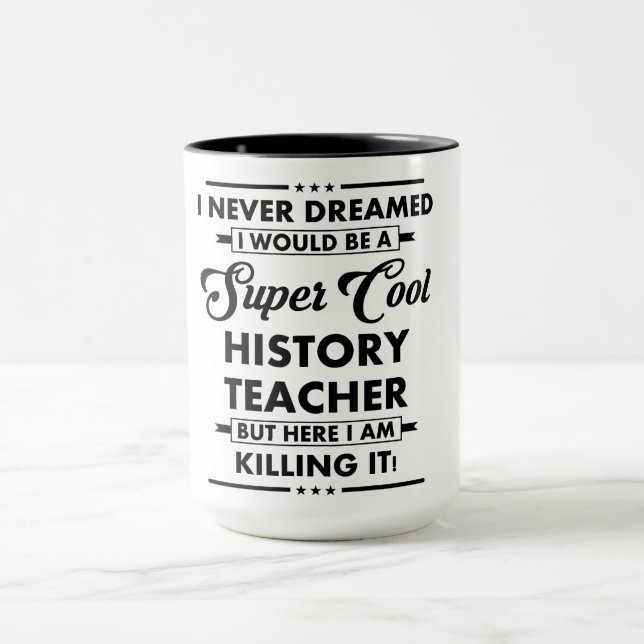 Caneca Funny Occupation/Profession Super Cool Teacher (Centro)