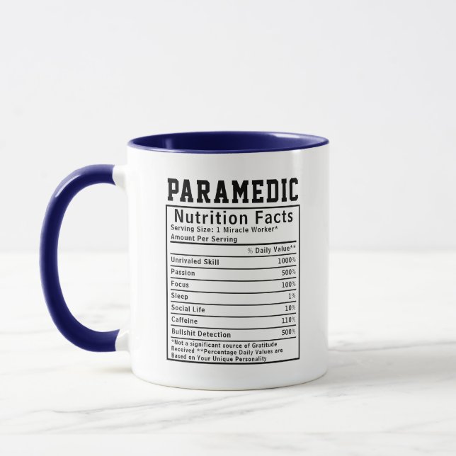 Caneca Funny Paramedic Nutrição Fala Emergência (Esquerda)