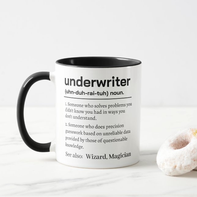 Caneca Funny Personalized Underwriter Definition (Com Donut)