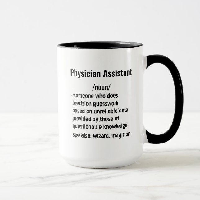 Caneca Funny Physician Assistant Definition gifts  (Direita)
