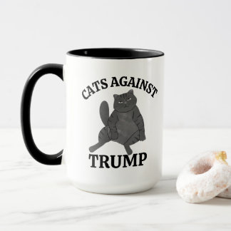 Caneca Funny Political Cat Feminist Anti-Trump Coffee