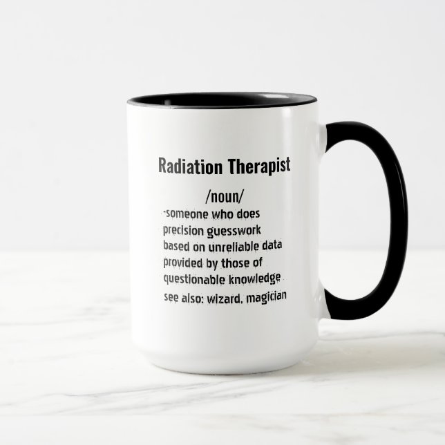 Caneca Funny Radiation Therapist Definition gifts  (Direita)