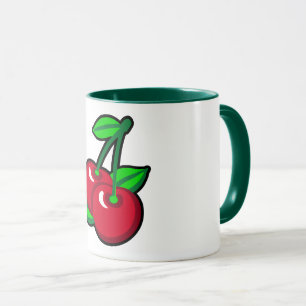 Caneca Funny Red Black Cherries Fruta