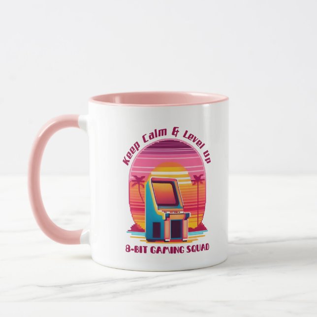 Caneca Funny Retro Gaming 80s Arcade 8-Bit Gamer Humor (Esquerda)