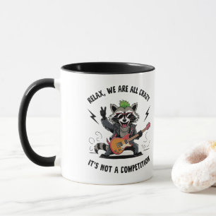 Caneca Funny Rocking Racoon