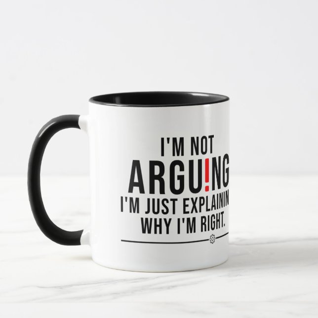 Caneca Funny Sarcastic Quote Minimalist Coffee Mug - "I'm (Esquerda)