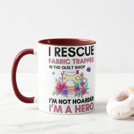 Caneca Funny Sewing Quote Vintage Floral Sewing Machine