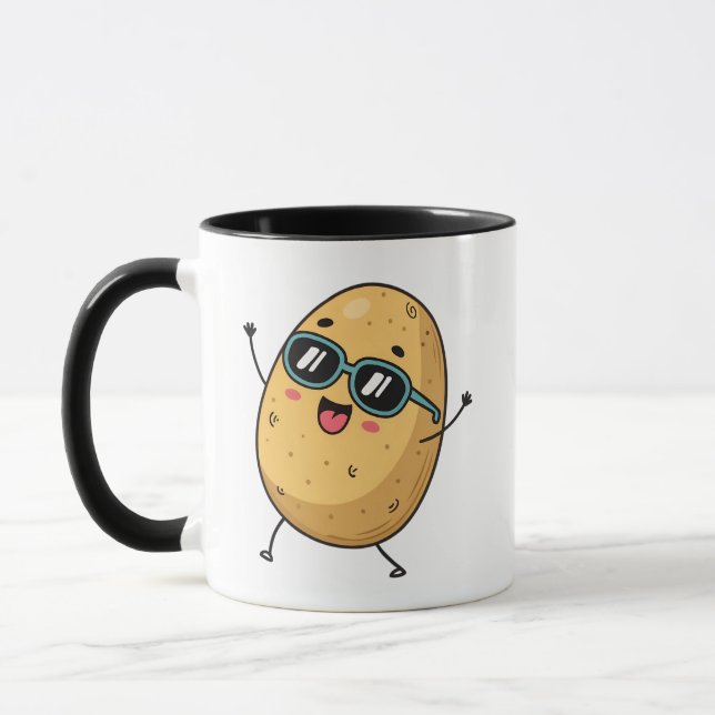 Caneca Funny Smiling Potato Mug – Cute & Silly Cartoon Co (Esquerda)