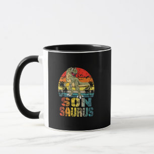 Caneca Funny Sonsaurus T Rex Dinossaur Matando Família