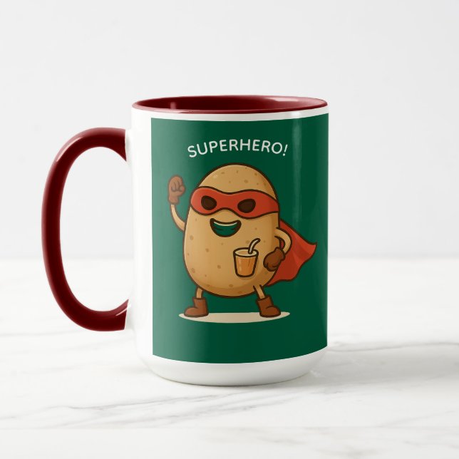 Caneca Funny Superhero Potato Cartoon Graphic Combo Mug (Esquerda)