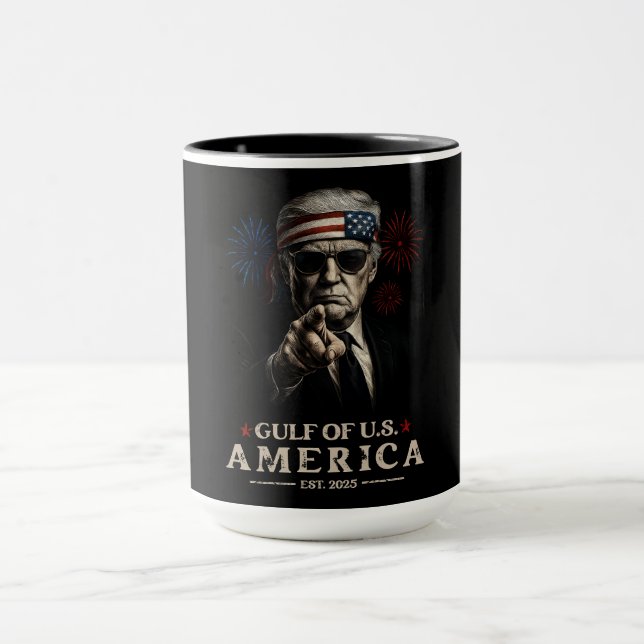 Caneca Funny Trump Golfo Dos EUA 2025 4 De Julho (Centro)