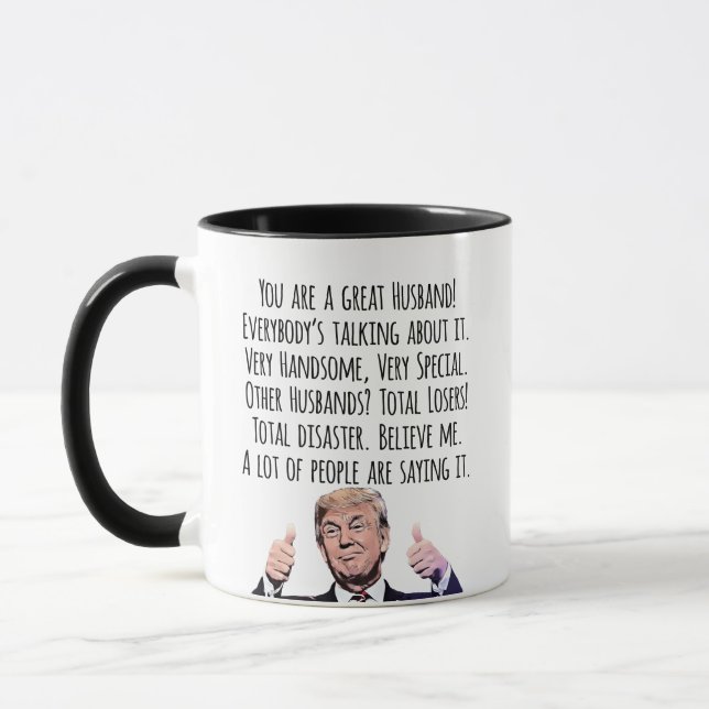 Caneca Funny Trump Husband Birthday Valentine Christmas (Esquerda)