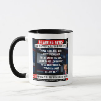 Caneca Funny Trump Speech Best Dad Breaking News Parody