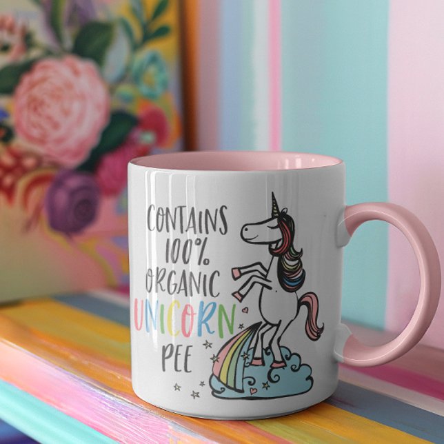 Caneca Funny Unicorn Mug - Biológico Unicorn Pee Novelty (Crack up your friends and work colleagues with this hilarious 100% organic unicorn pee mug! )