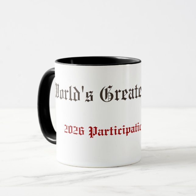 Caneca Funny World's Greatest Father Participation Award  (Frente Esquerda)