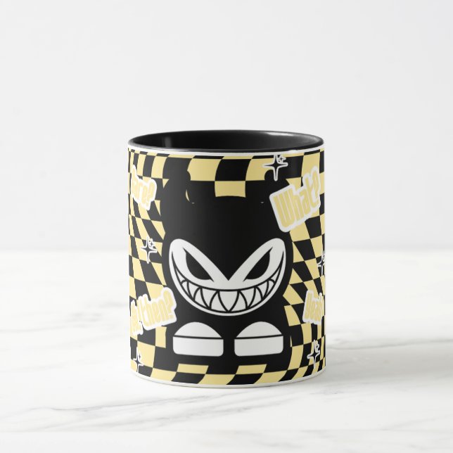 Caneca Funny Yellow Labubou-Inspired Mug | Cute Bold  (Centro)