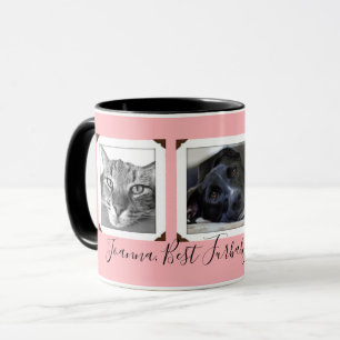 Caneca Furbaby Mãe Três Fotos Pet presentes Mug
