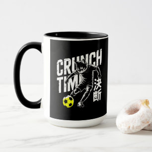 Caneca Fúria Determinação Futebol Gato Amante de Anime Es