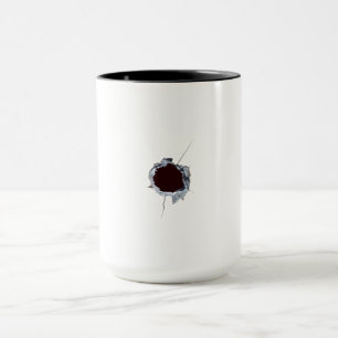 Caneca Furo de Tiro de Bala