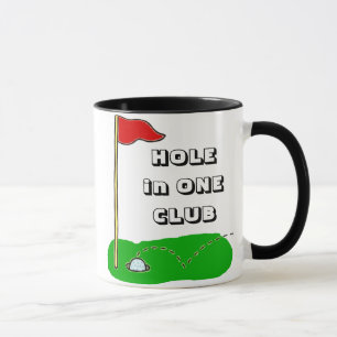 Caneca Furo do golfe em um costume do clube personalizado