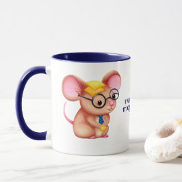 Caneca Furry Cheese Man Business Mouse Tie Glasses Nerdy