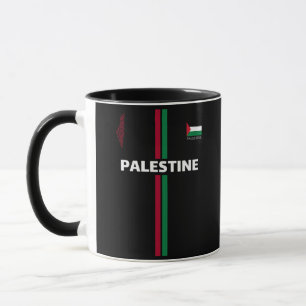Caneca Futebol da Palestina livre - equipe do mapa do pav
