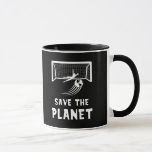 Caneca Futebol de futebol Dia da Terra Salvar o planeta